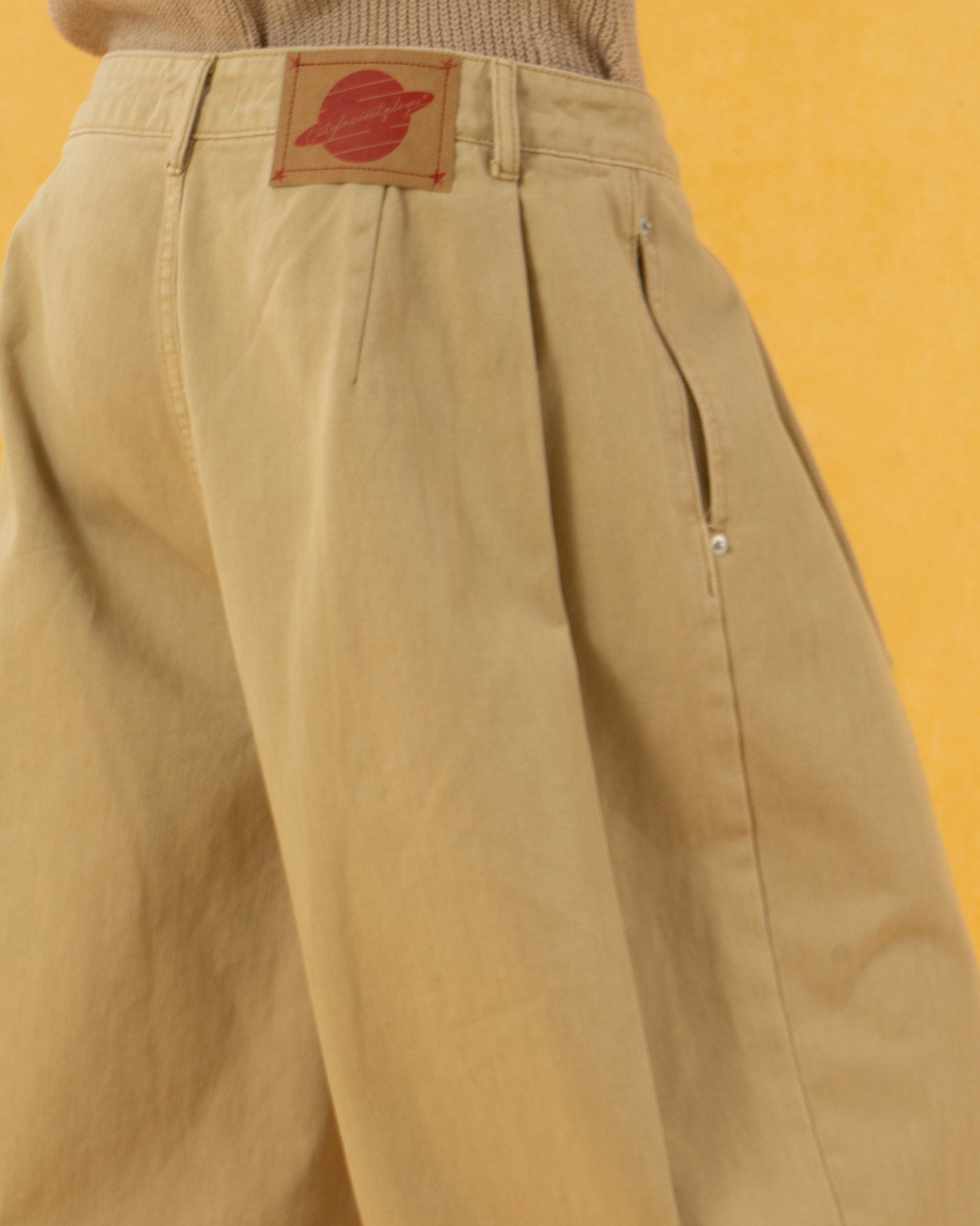 Classic Rivet Wide Leg Knee-Length Shorts