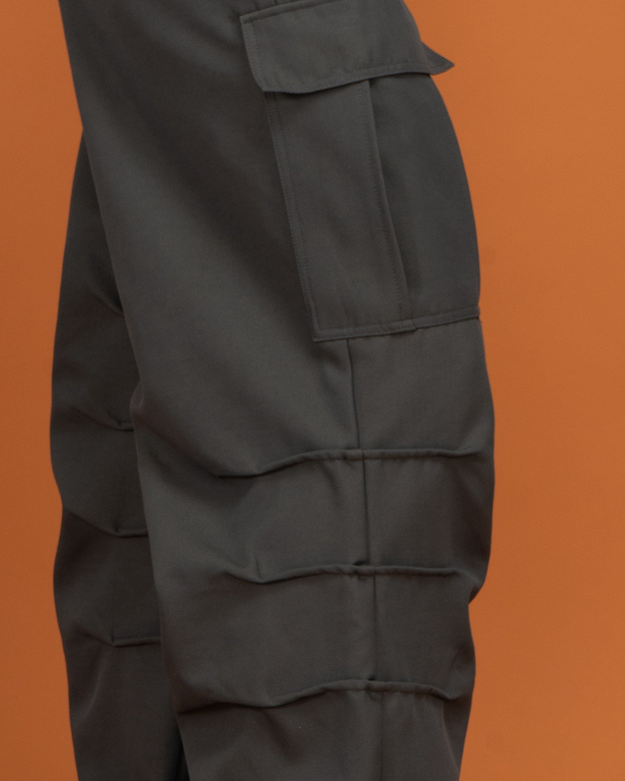 Multi-Pocket Crinkled Cargo Pants