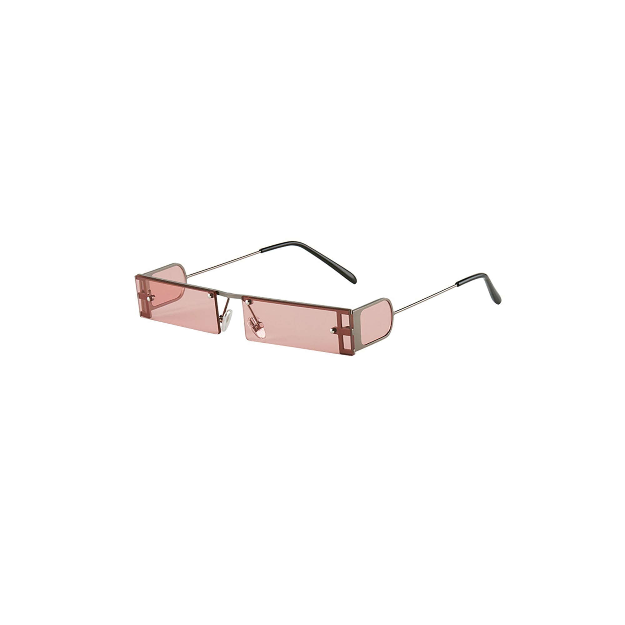 Tinted Rectangle Bar-Temple Sunglasses - view 1