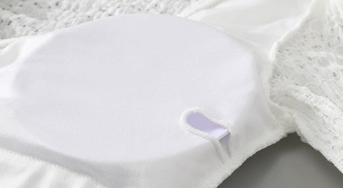 White Puff Sleeve Bikini Set