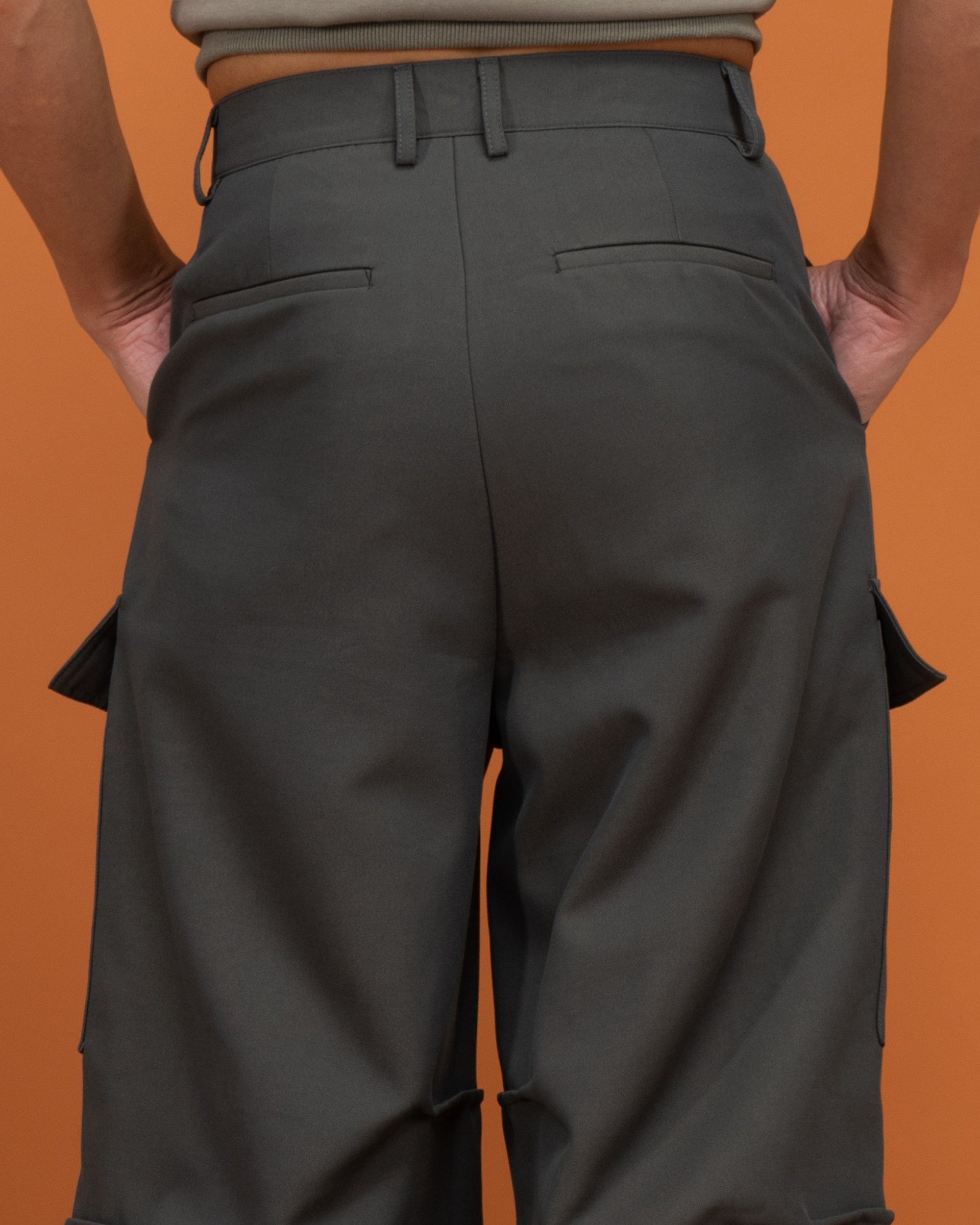 Multi-Pocket Crinkled Cargo Pants