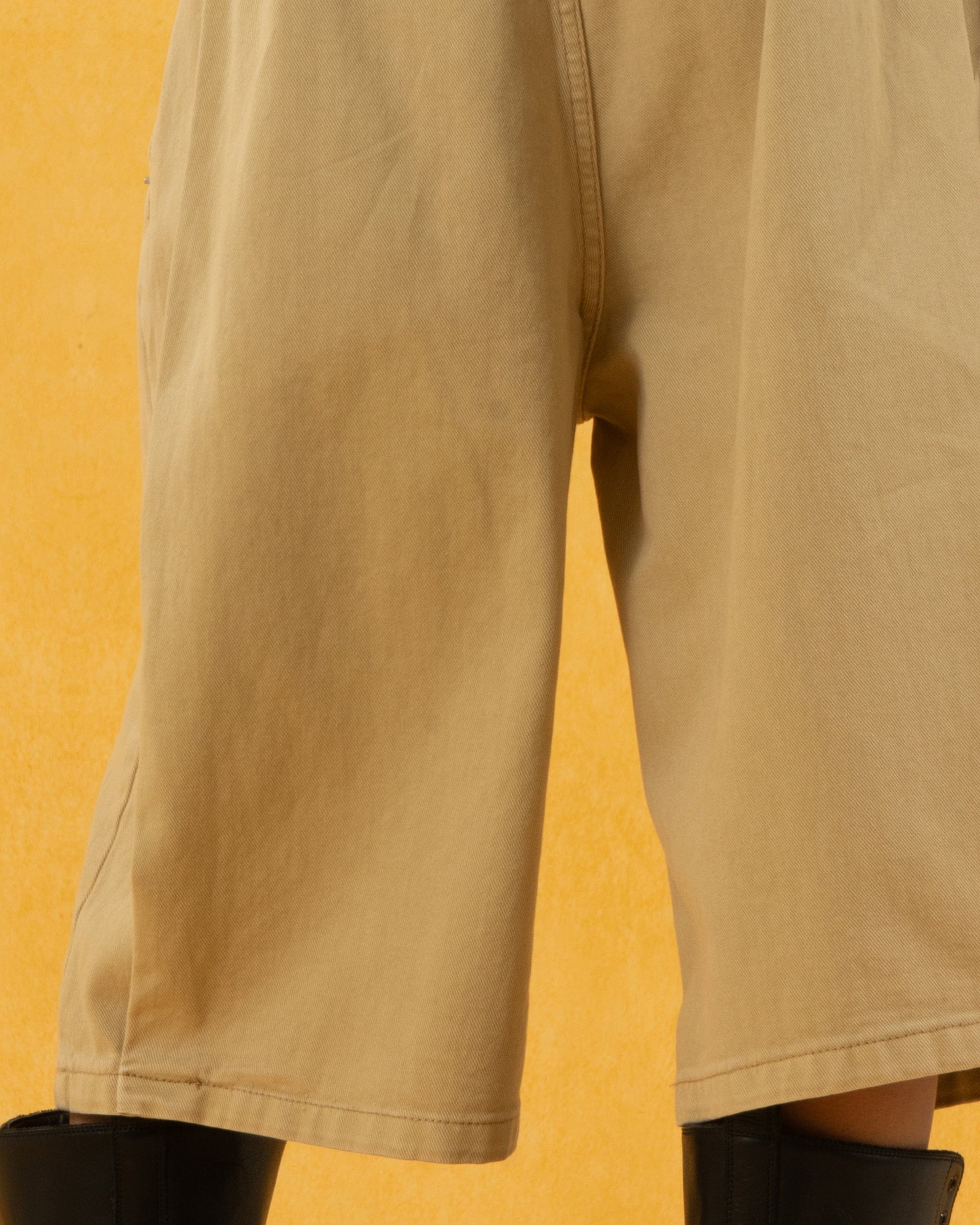 Classic Rivet Wide Leg Knee-Length Shorts