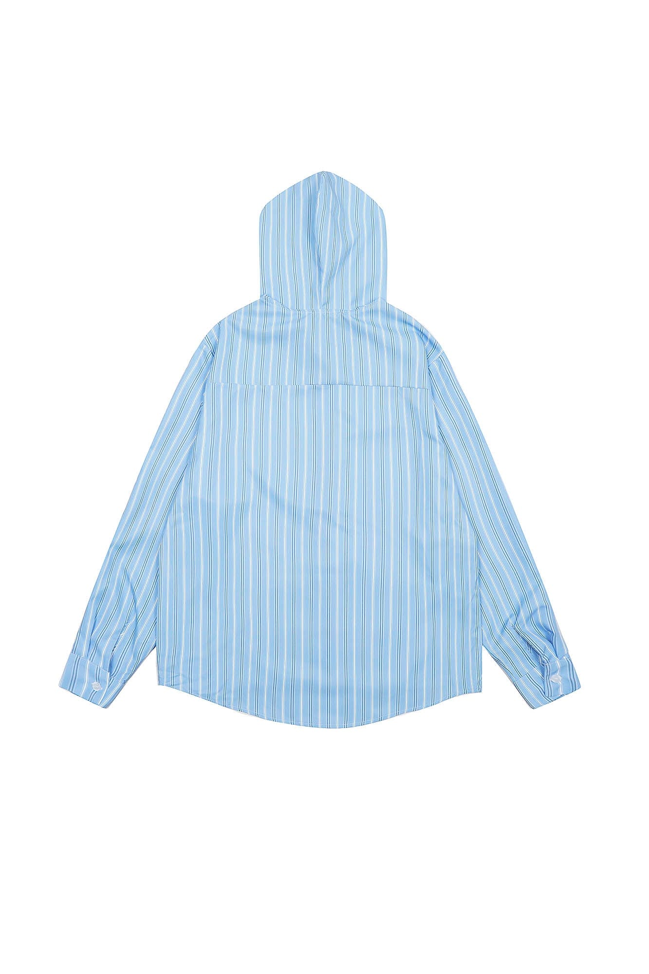 Striped Hoodie Shirt with Tie Print