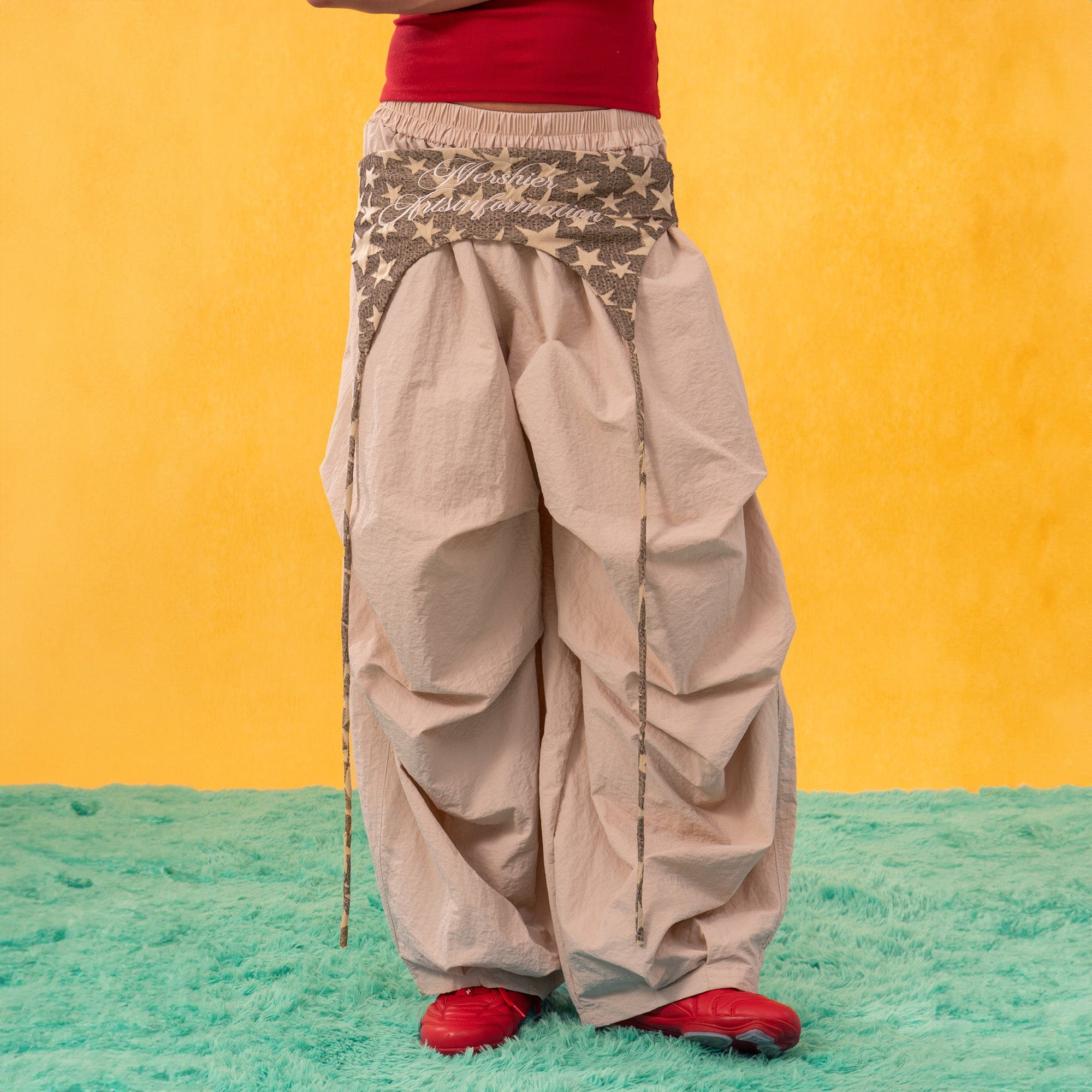 Star Overlay Layered Cargo Pants