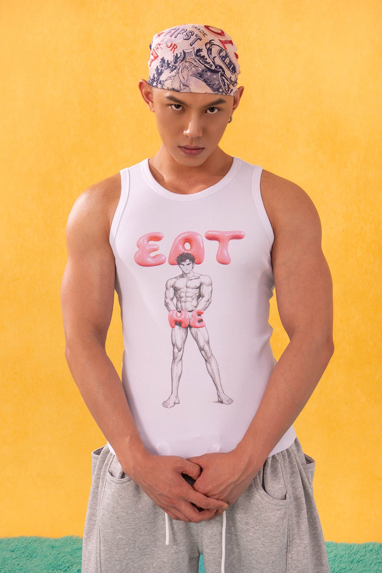 Eat Me Graphic Ribbed Tank