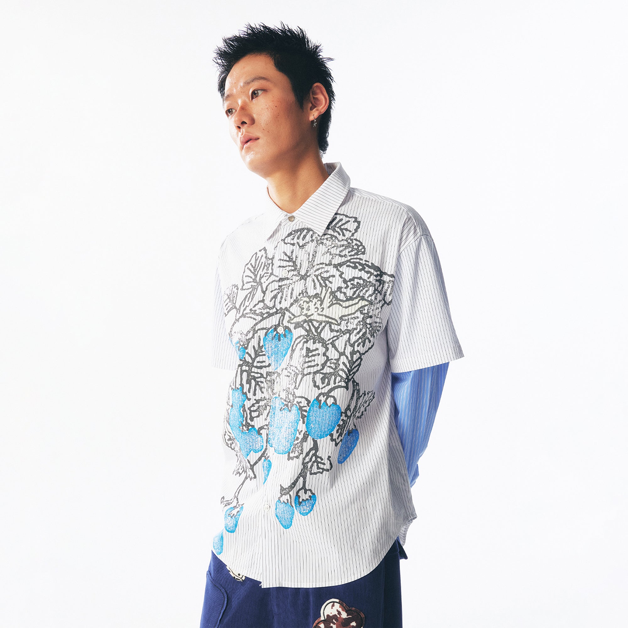Strawberry Graphic Layered Long Sleeve Tee