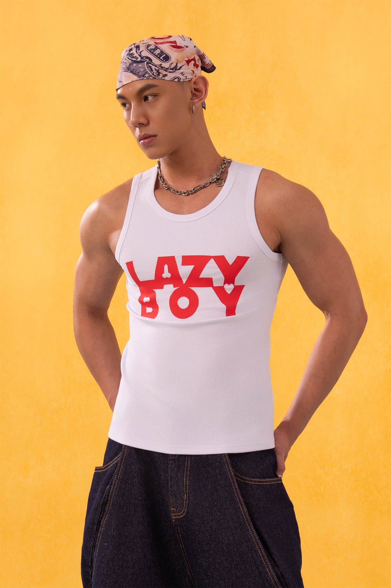 Lazy Boy Graphic Tank Top