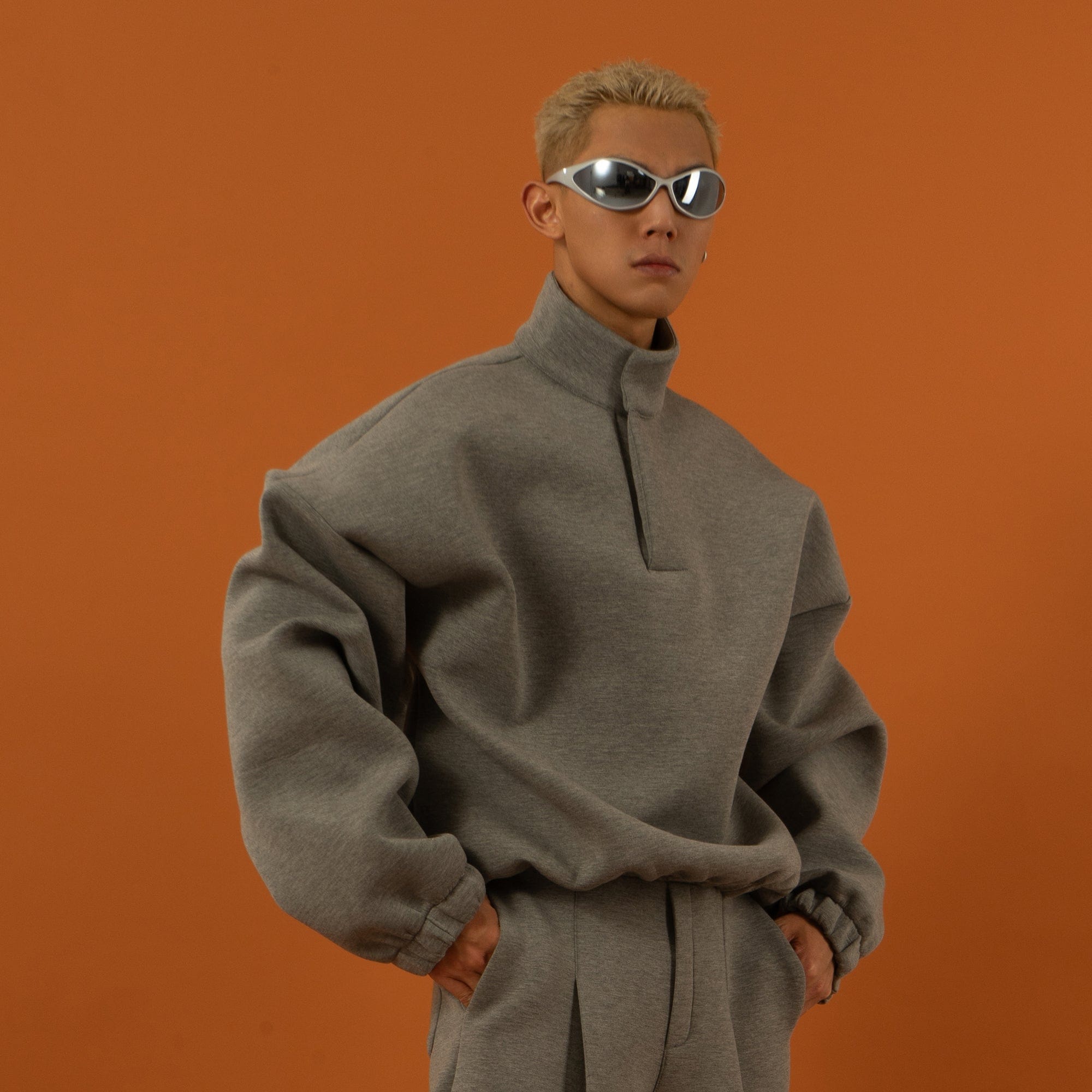 Oversized High Neck Sweatshirt