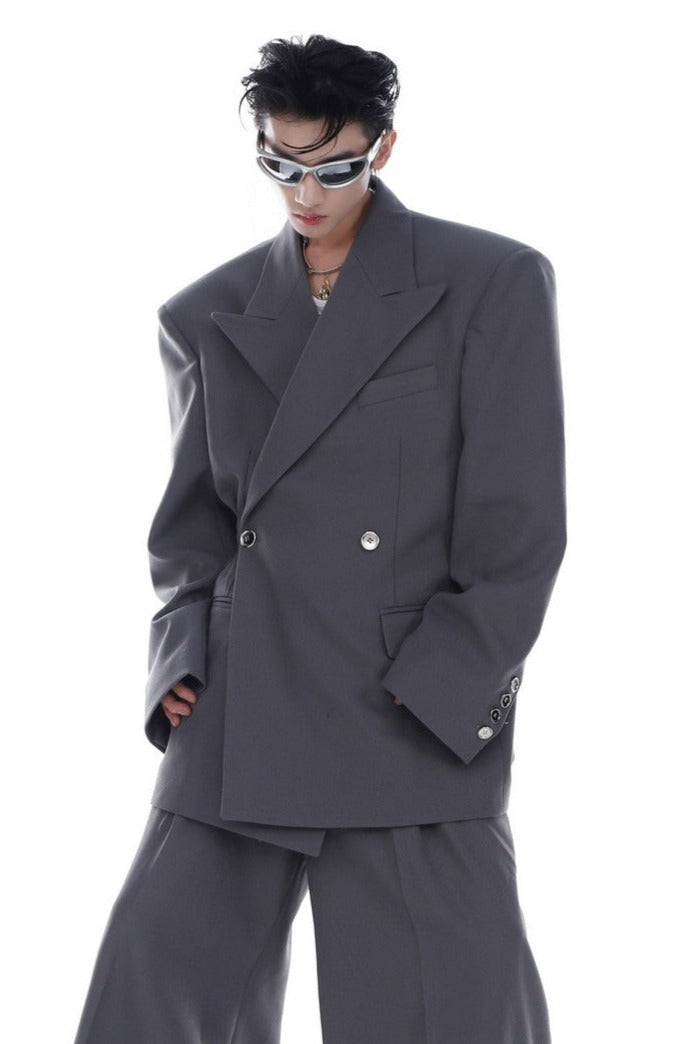 Loose Fit Suit Jacket - chiclara