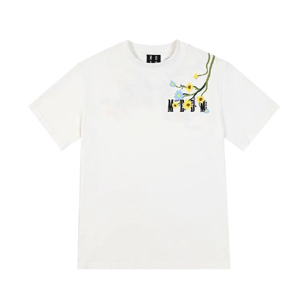 Flowers Logo Embroidered Tee - chiclara