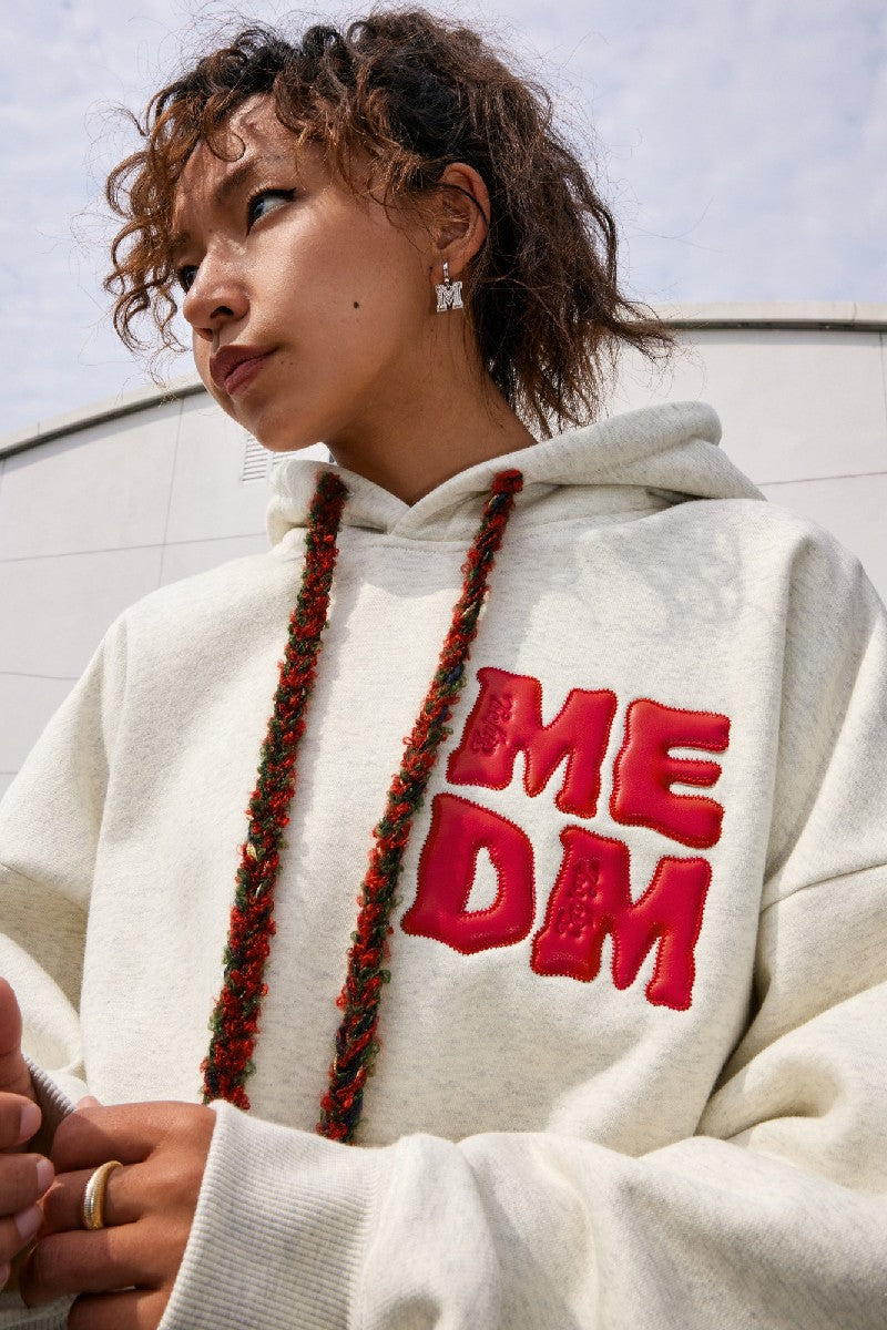 Hoodie with Stitched Puff Print - chiclara