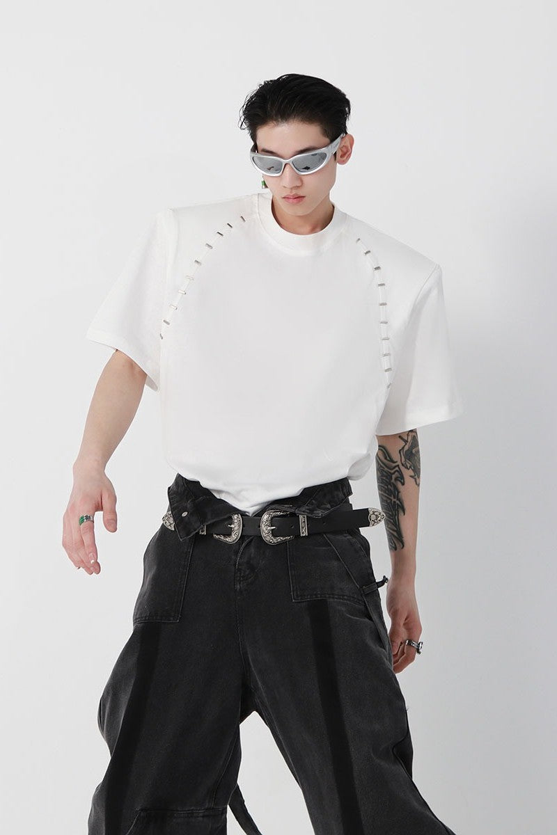 Structured Stitched Tee - chiclara