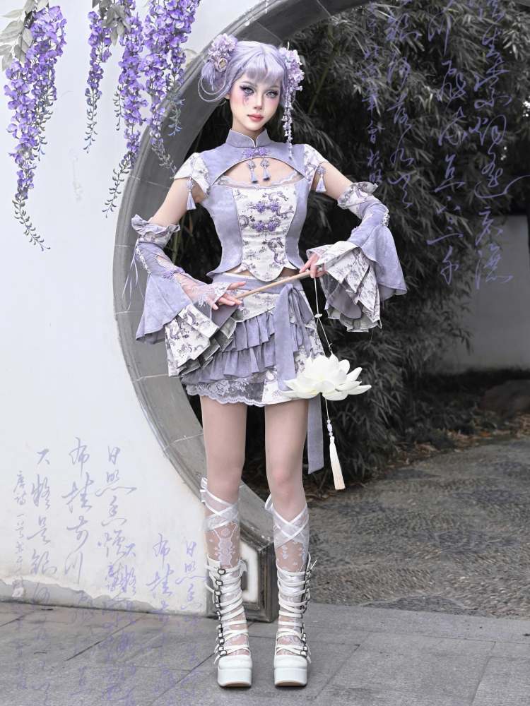 Falda de envoltura de volantes de dragón