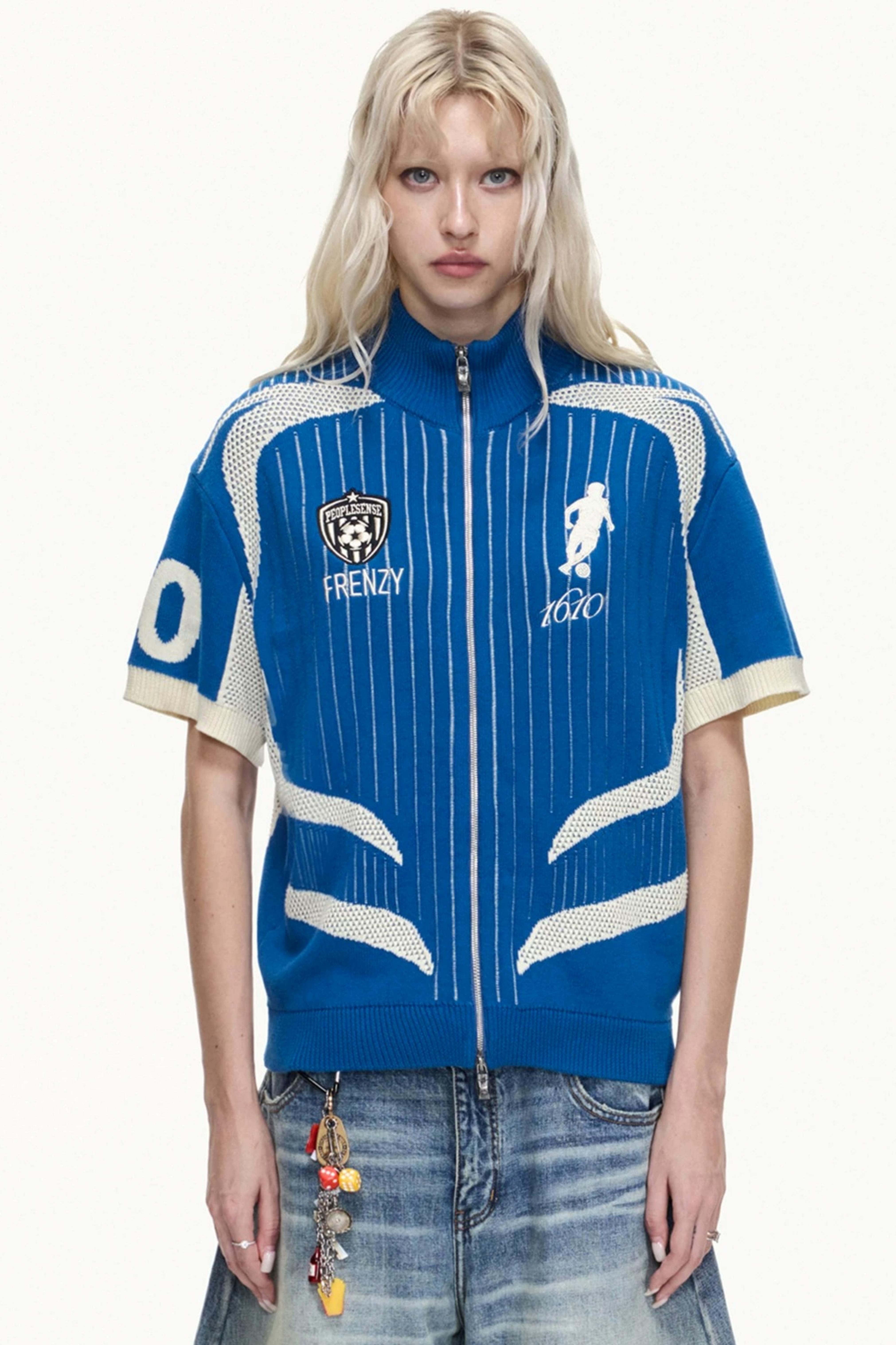 Men's Racing Retro Knit Polo Shirt