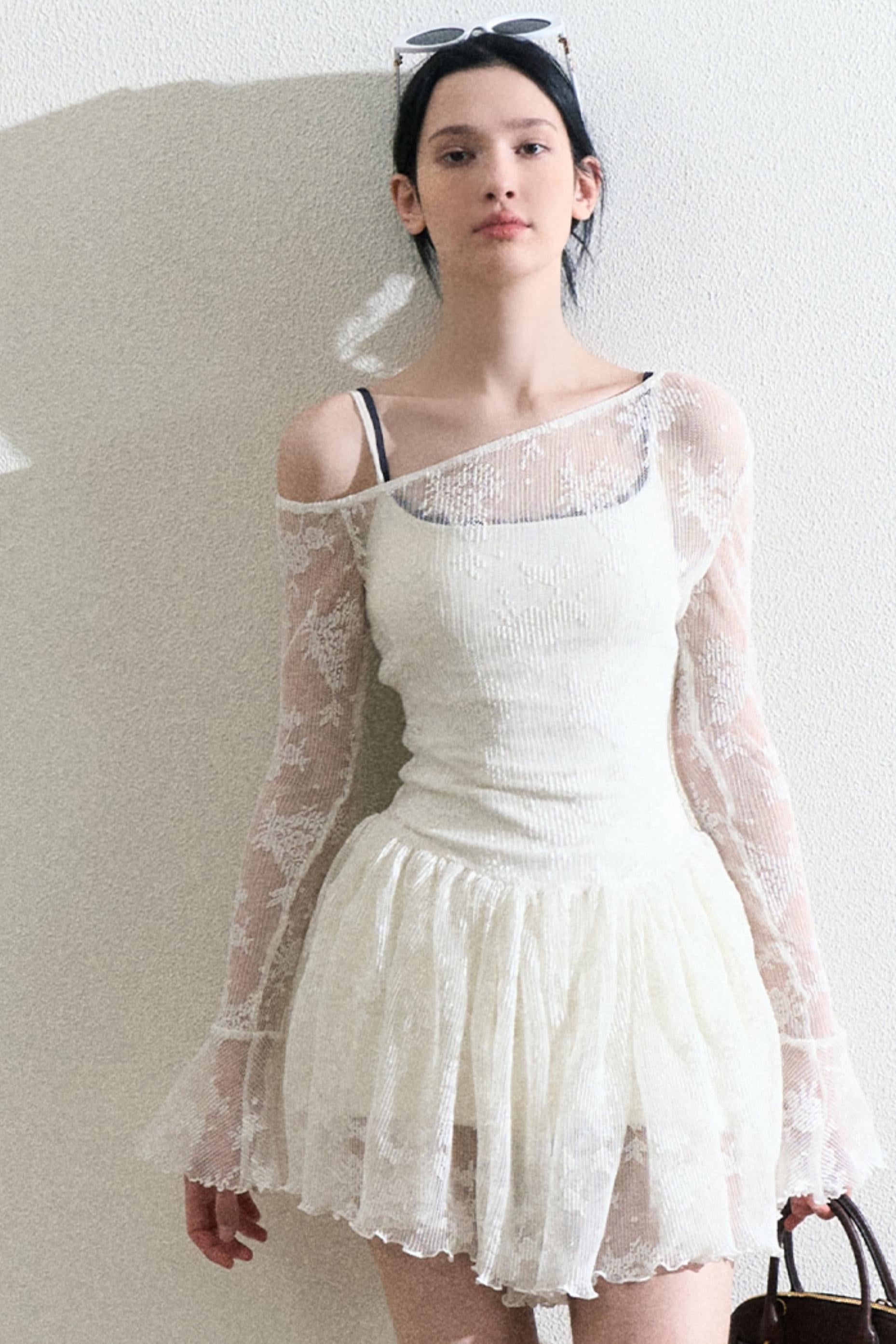 White Lace Dress Set-Up