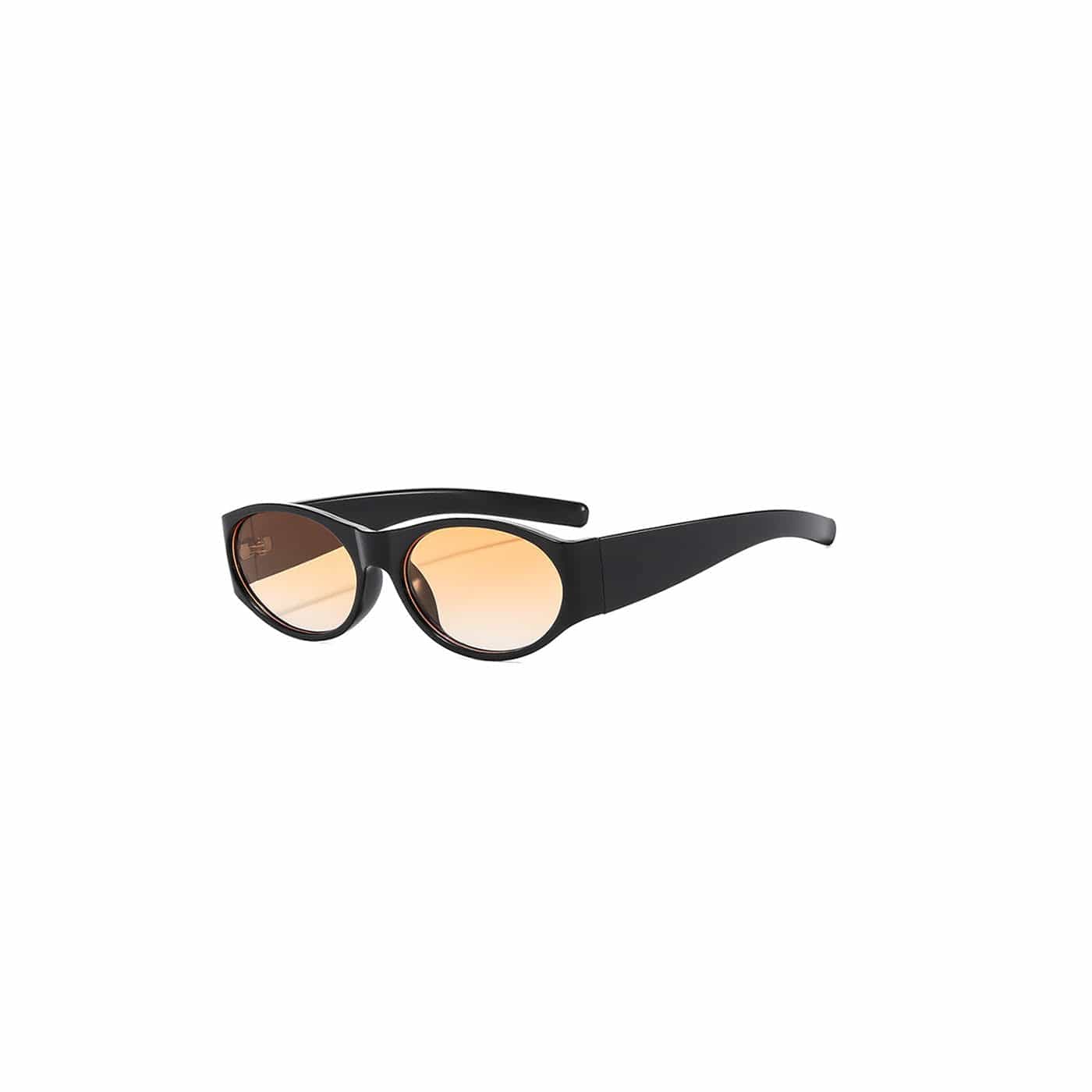 Wide-Temple Narrow Oval Sunglasses - view 1