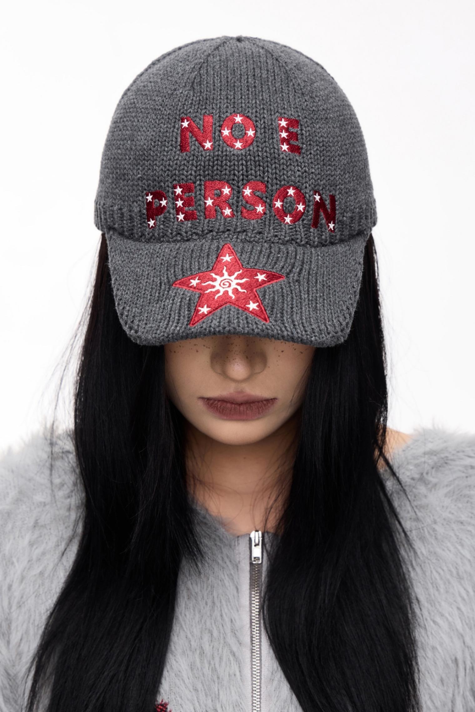 Men's Vintage Star Embroidered Wool Hat