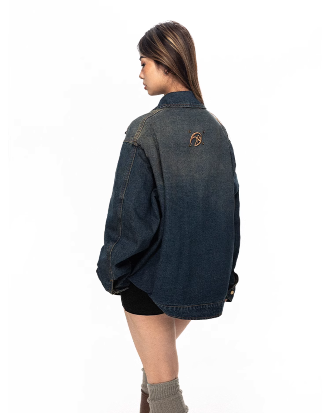 Oversized Vintage Denim Trucker Jacket