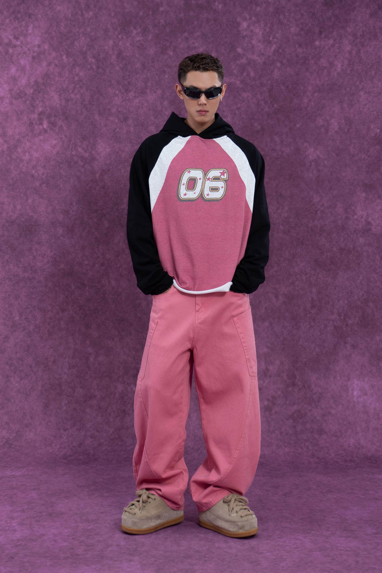Pink Utility Wide-Leg Pants