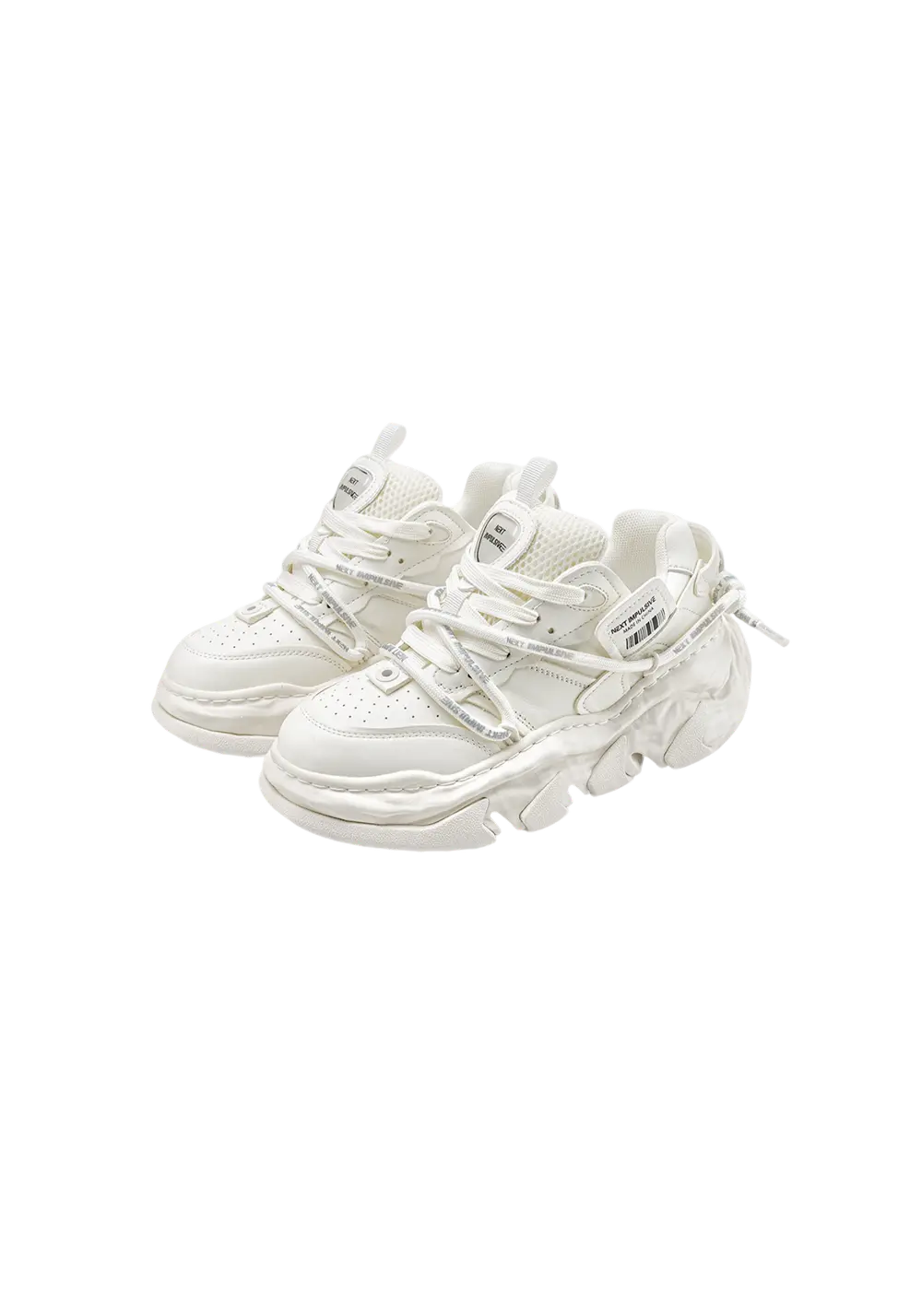 Black Dissolve Panel Platform Sneakers