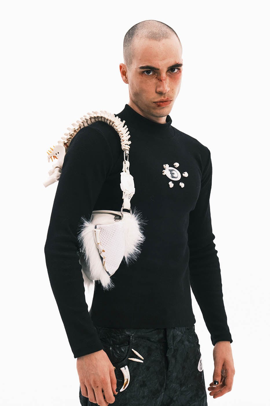 Sac à main en fausse fourrure d'embryon