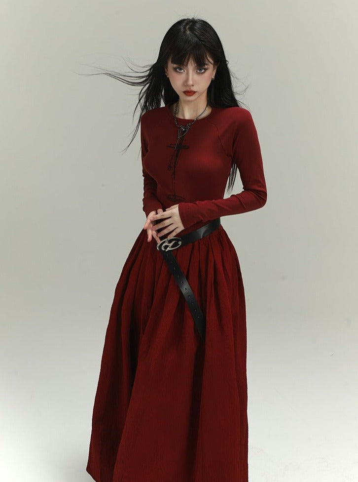 Vestido maxi victoriano oscuro