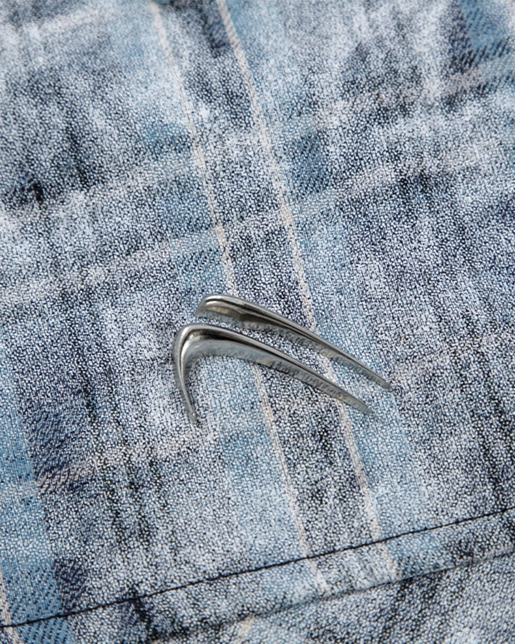 Chemise à manches longues à la flanelle à plaid à lavage acide