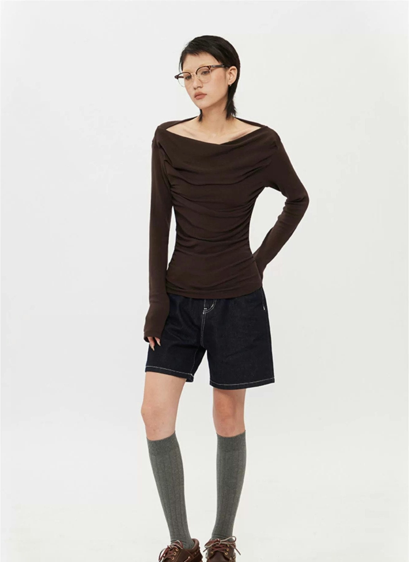 Off-Shoulder Ruched Top