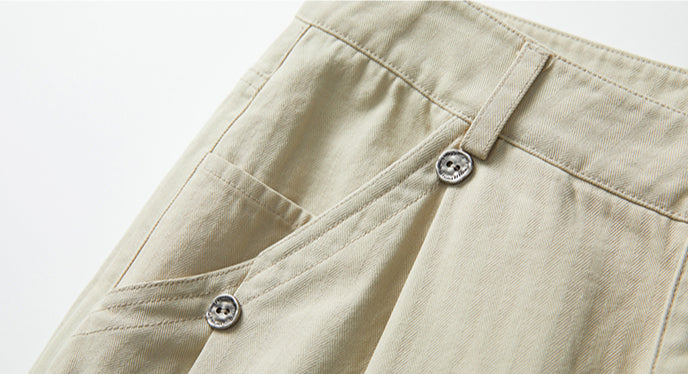 Ivory Wide Leg Pleated Pants