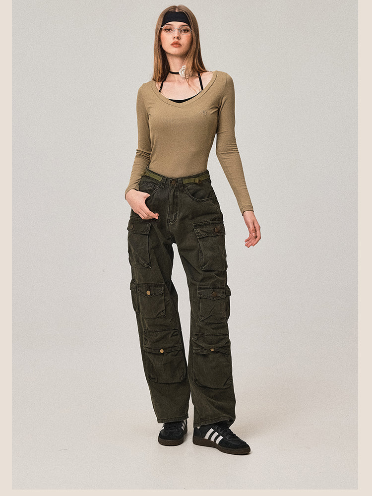 Pantalon à jambes larges occasionnels en vrac hip-hop