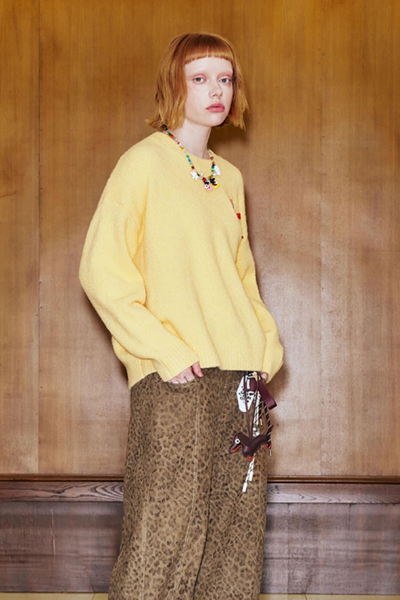 자수 고양이 니트 스웨터