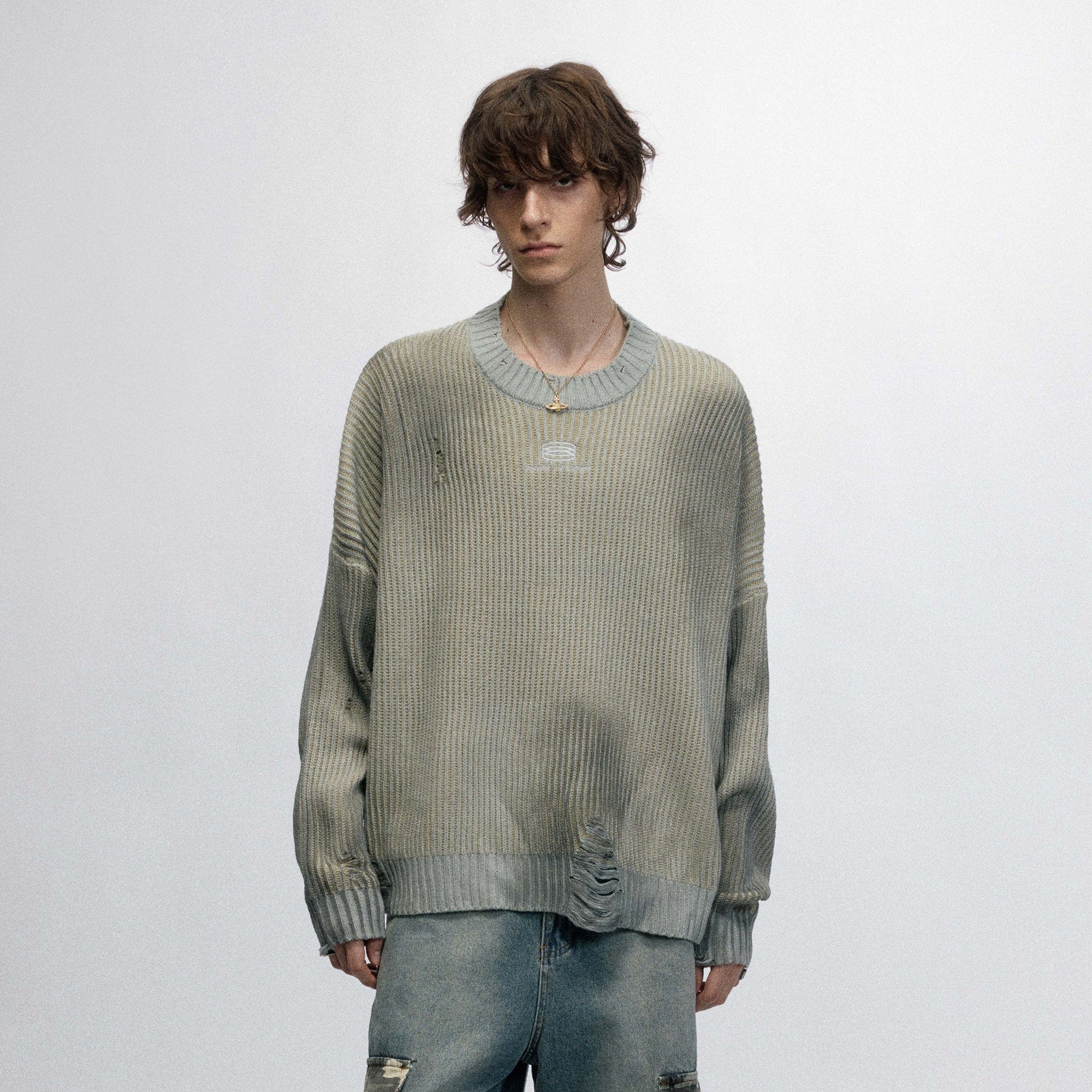 Delanner gerippter Logo -Pullover