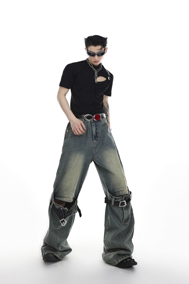 Double Belt Denim - chiclara