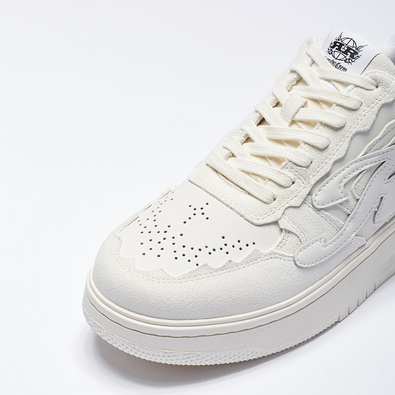 Pattern Platform Sneakers Triple White
