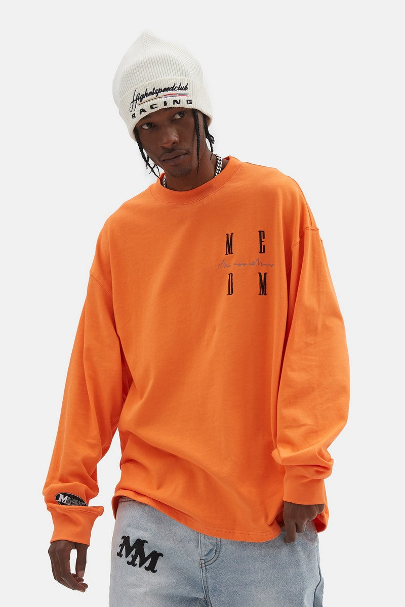 Basic Long Sleeve Tee with Logo - chiclara