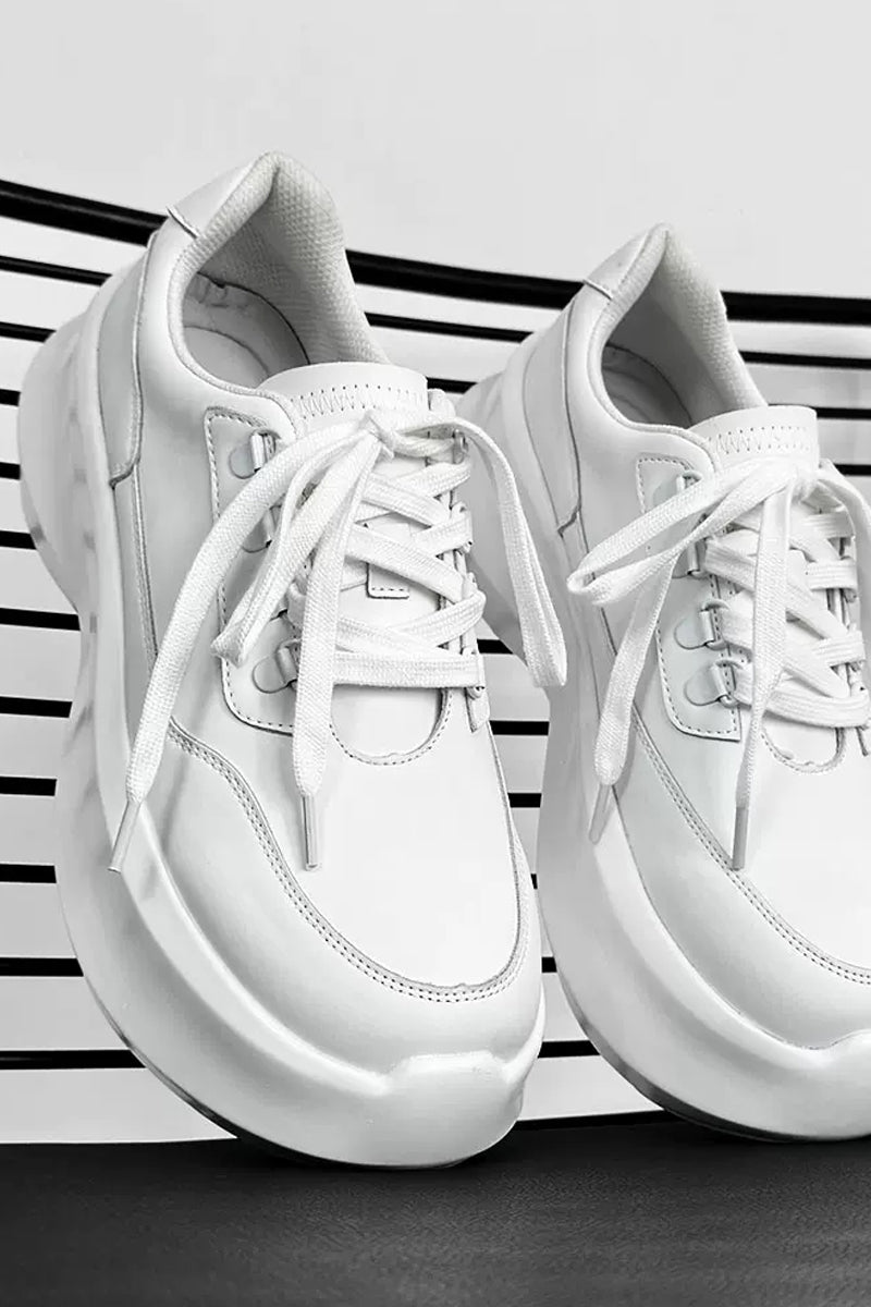 Platform Lace-Up Sneakers