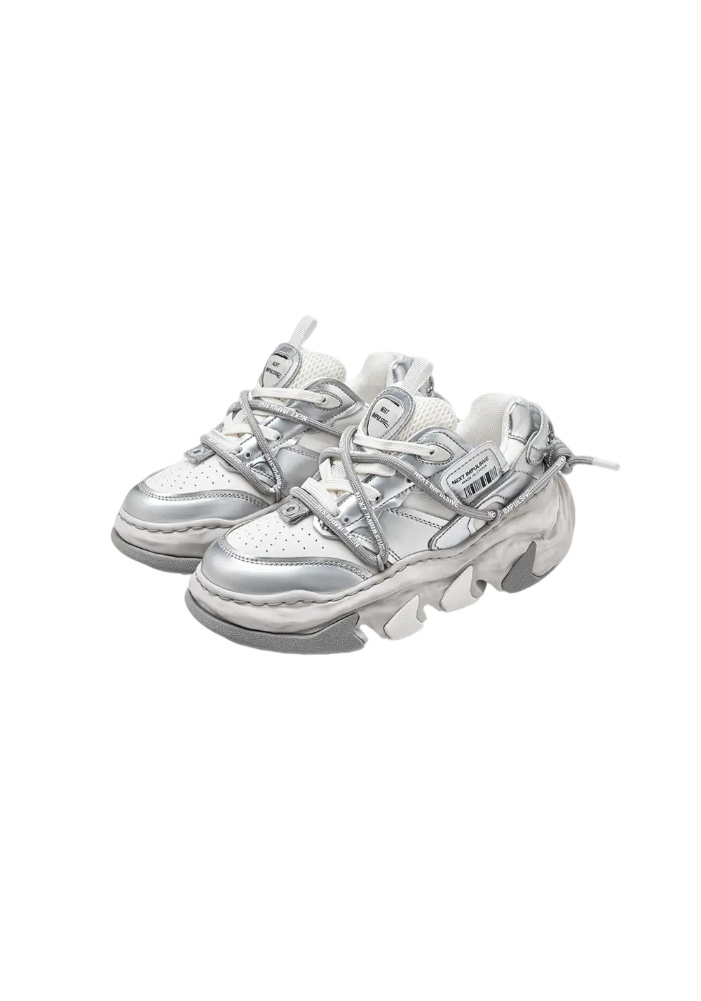 Black Dissolve Panel Platform Sneakers