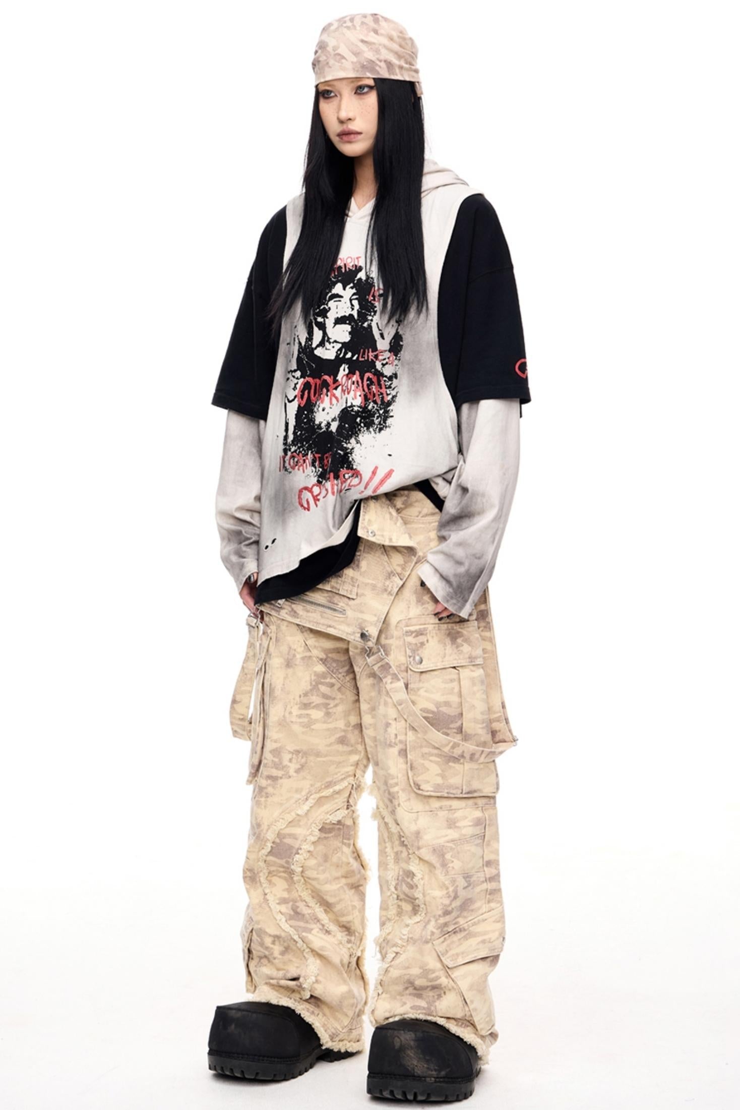 Men's Retro Straight-Leg Cargo Pants