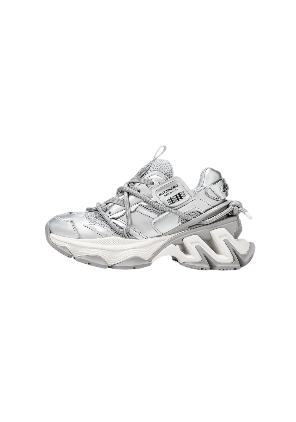 Black Impulse Layered Dad Sneakers