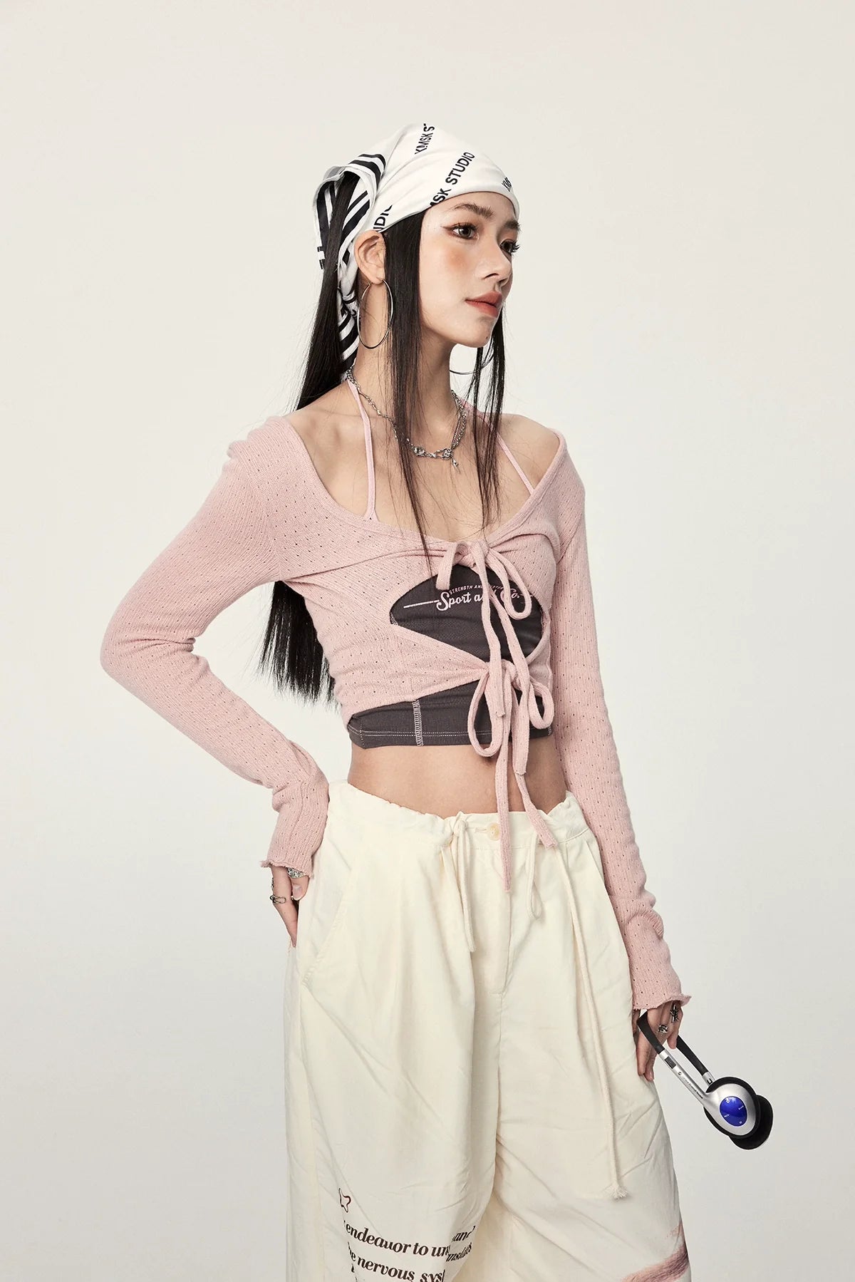 Tie Front Knit Cardigan