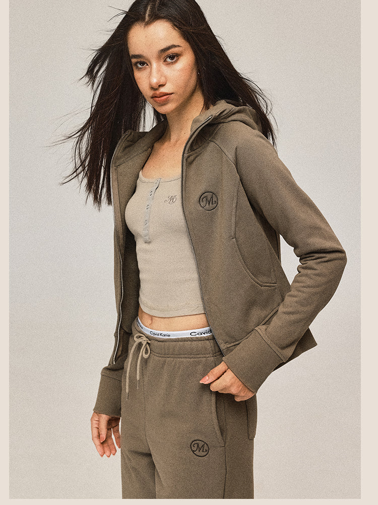 Cardigan sweat-shirt à capuchon