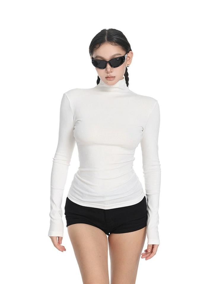 Fitted Turtleneck Top