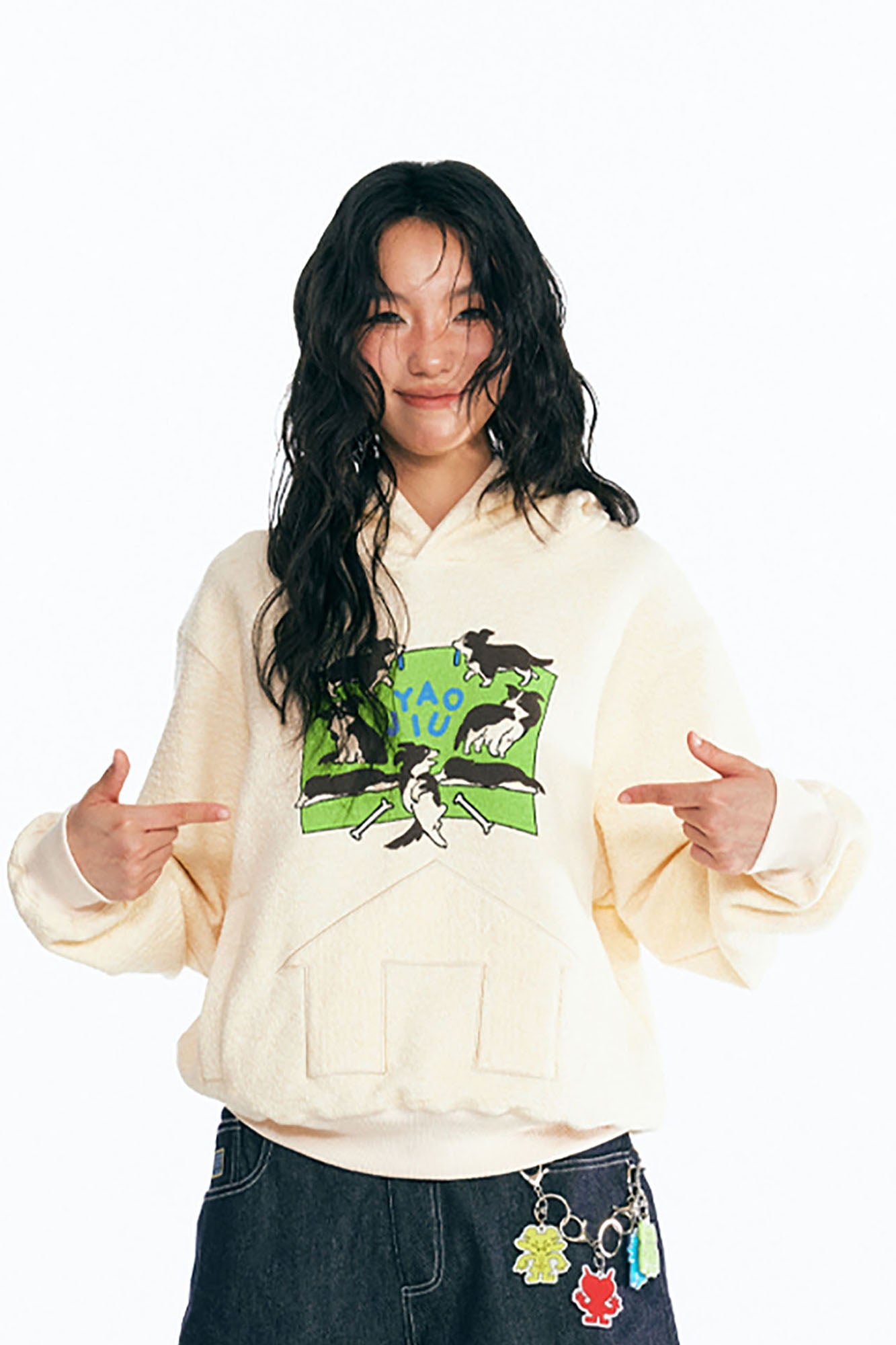 Puppy Paradise Oversized Graphic Hoodie