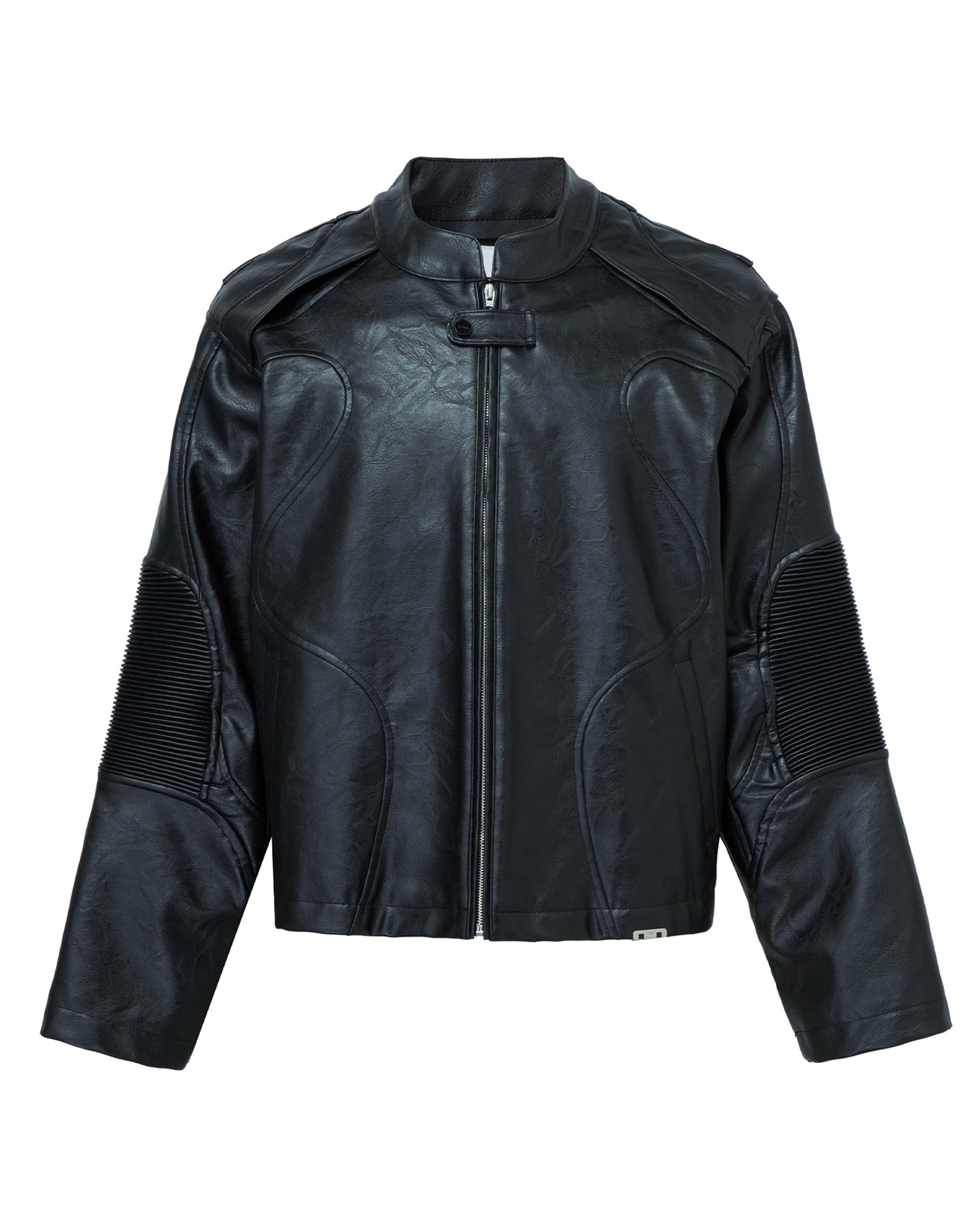 Lederjacke im Motorradstil