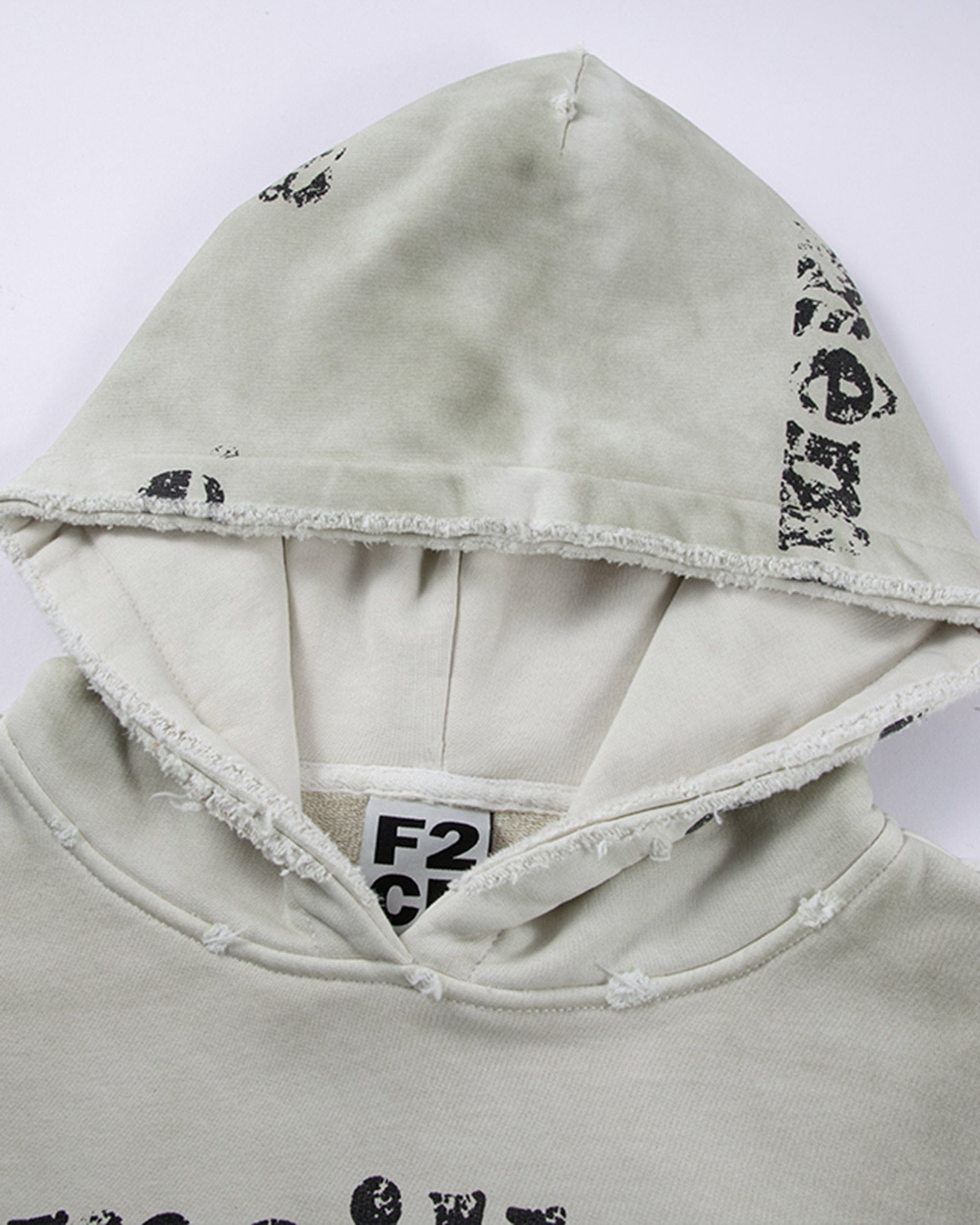 Französischer Text Vintage Hoodie