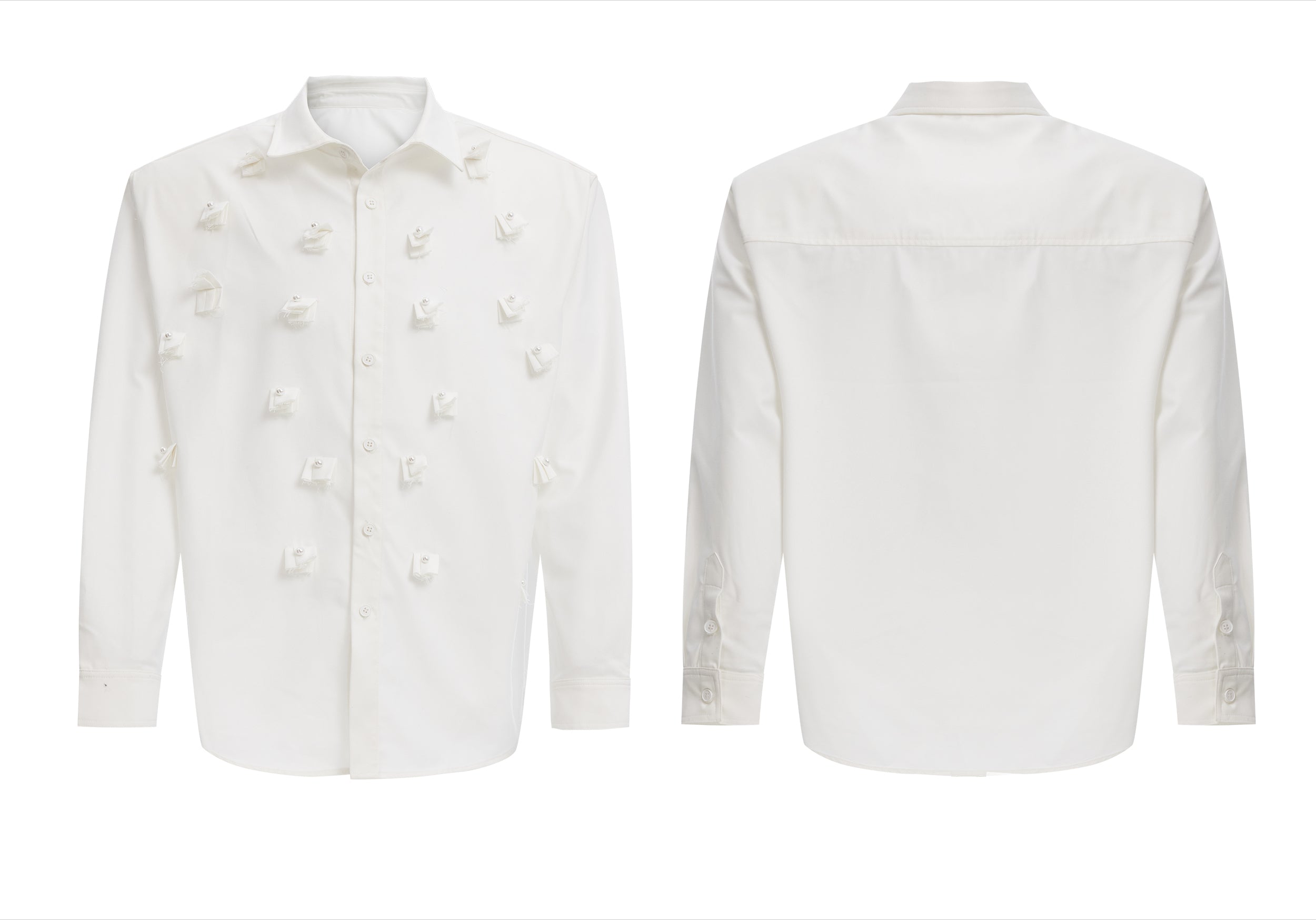 Black Pearl Button Oversized Shirt