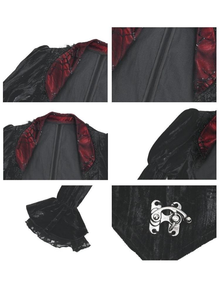 Gothic/Victorian-inspired Velvet Cardigan Top