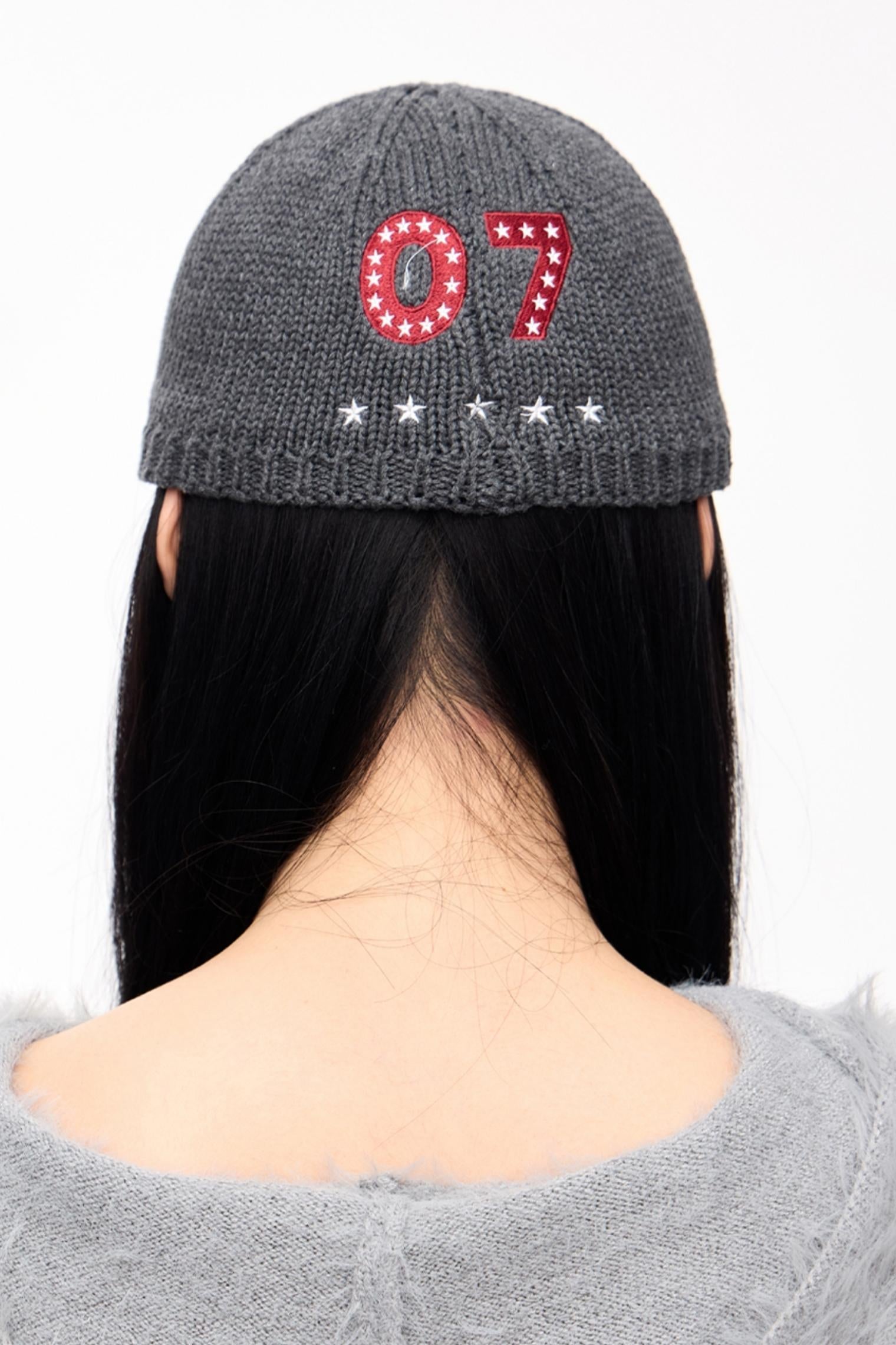 Men's Vintage Star Embroidered Wool Hat