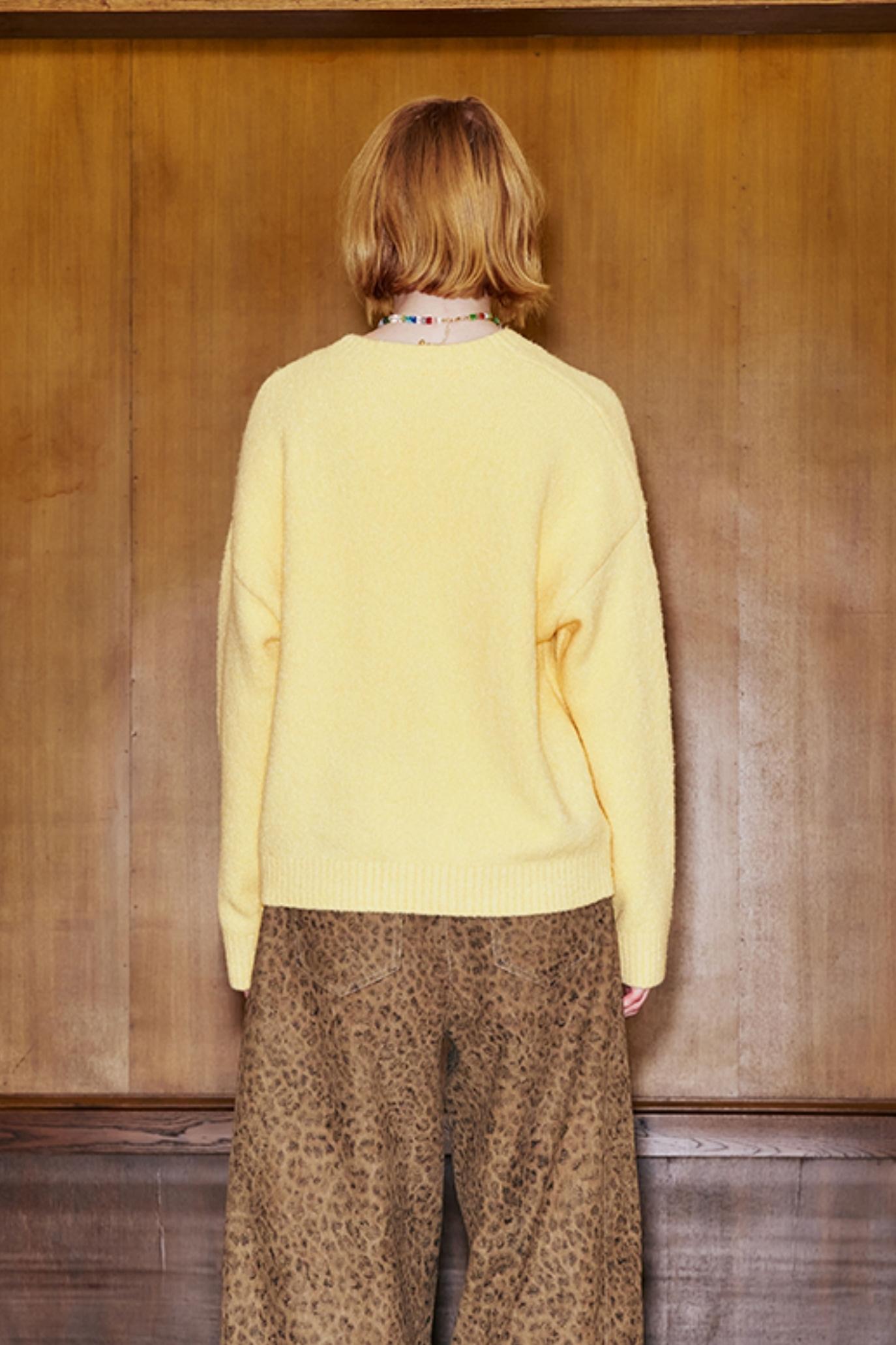 자수 고양이 니트 스웨터