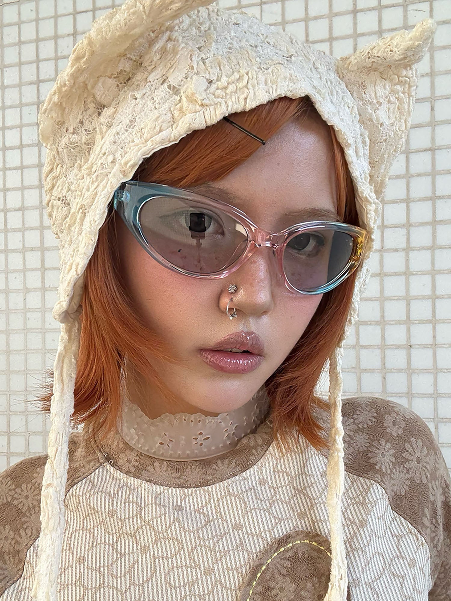 Layered Prism Cat-Eye Sunglasses - view 10